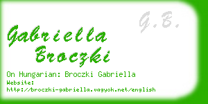 gabriella broczki business card